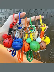 Creative basketball keychain, exquisite golf bag pendant, sports souvenir keychain, trendy accessory