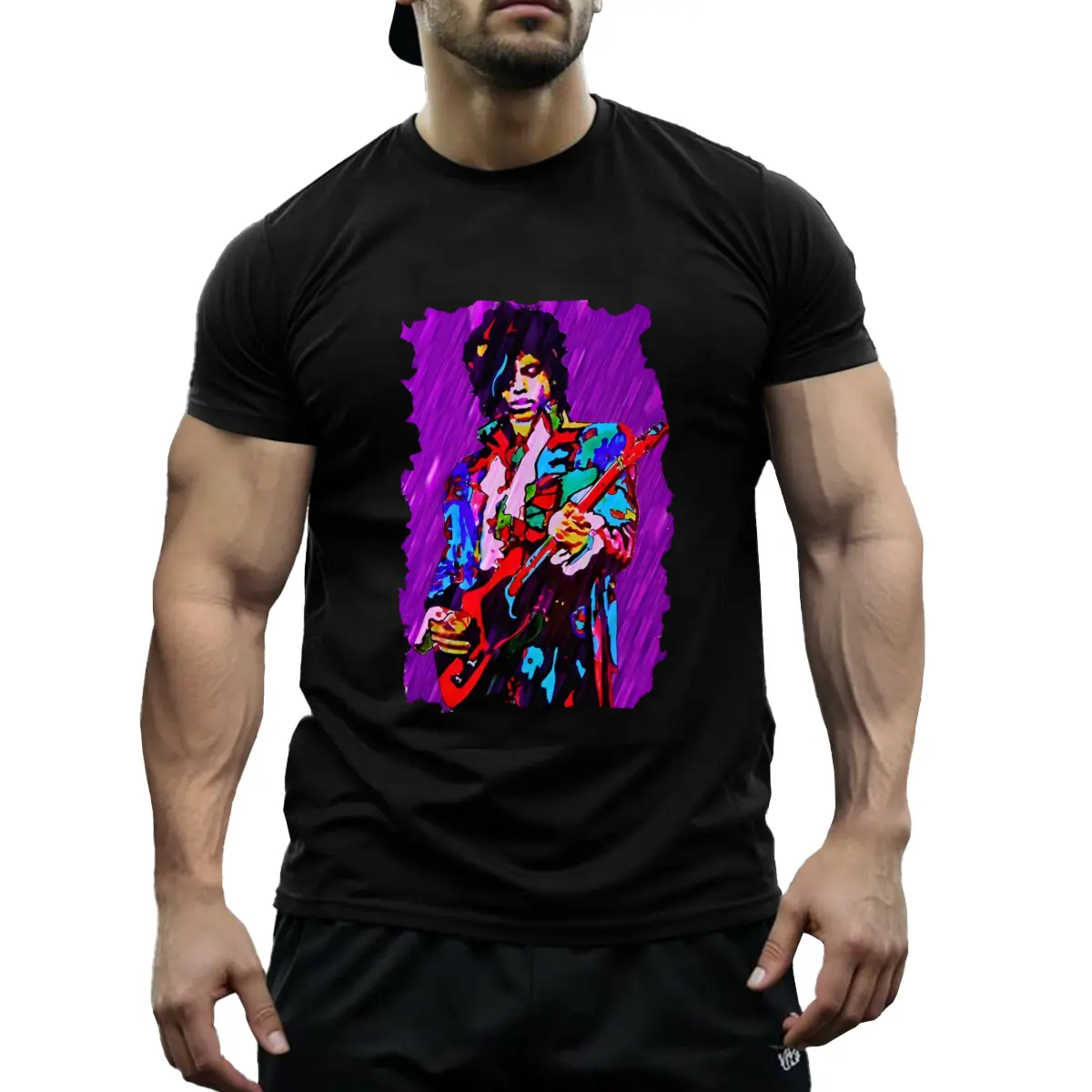 Prince Print Cotton Short Sleeve Crew Neck Graphic T-Shirt Adult Tops for Men Women