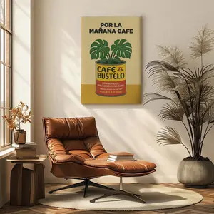 Vintage Cafe Bustelo Coffee Wall Art Poster, Retro Coffee Poster, Spanish Home Decor, Hispanic Latino Coffee Art, Debi Tirar Mas Fotos Art