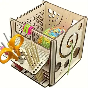 Multifunctional Knitting Storage Tool Box, Yarn Crochet Rack, Essential Sewing Accessory, Perfect Organizer for Crafters & Hobbyists