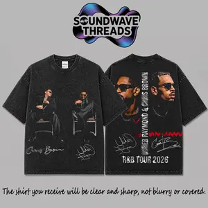 The R&B Tour 2026 : Raymond & Brown V10 Premium Acid Washed Shirt, R&B Music Duo Graphic Tee, Urban Hip Hop Soul Streetwear Shirt, Concert Tour Merch, Gift for R&B Fans, Vintage Music Tee