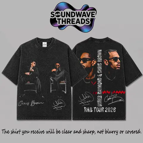 The R&B Tour 2026 : Raymond & Brown V10 Premium Acid Washed Shirt, R&B Music Duo Graphic Tee, Urban Hip Hop Soul Streetwear Shirt, Concert Tour Merch, Gift for R&B Fans, Vintage Music Tee Soft Soft Casual Cotton