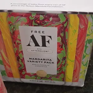AF Drinks Non-Alcoholic Margarita Variety Pack | Alcohol Alternative Sparkling Cocktails with AFTERGLOW Botanical Warmth | Gluten-Free, Low-Calorie | 8.4 oz Cans (4-Pack)