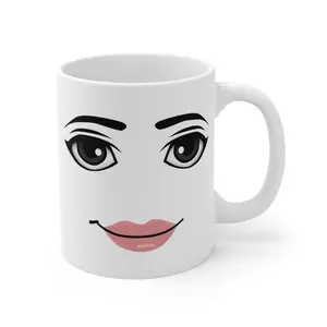 Roblox Female Face Ceramic Mug - 11oz Capacity