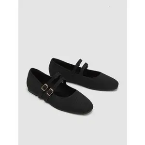 CIDER DOUBLE STRAP KNITTED MARY JANE FLATS