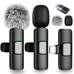 Professional Wireless Microphone, USB Rechargeable Wireless Microphone, Plug-Play Lapel Mic for Video Recording, Teaching, Interviews, Podcast Equipment, Gifts for Mums mini microfono minimic c interface mini microphone phone accessories Audio