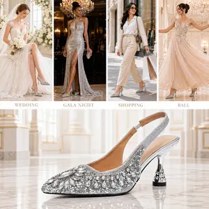 Hot-selling fashionable women's mules/slides , kitten heel sandals. Cinderella shoes. Pointed-toe high-heeled sandals. Comfortable insole, suitable for weddings, proms, parties, daily commuting and walking. kitten heels sandals women red bottom heels