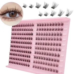 240pcs Natural Look Cluster Eyelashes Kit, Fluffy Lash Clusters, 8-16mm D Curl, Hypoallergenic DIY Lash Extensions, Fluffy & Voluminous Look