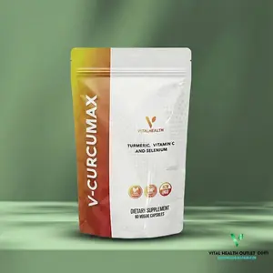 Vital Health V-Curcumax - Turmeric Curcumin Supplement with MSM Vitamin C & Selenium for Healthy Inflammatory Response Joint Comfort & Antioxidant Protection