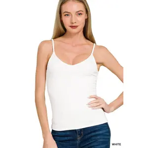 Zenana Double Layered V-neck Spaghetti Cami