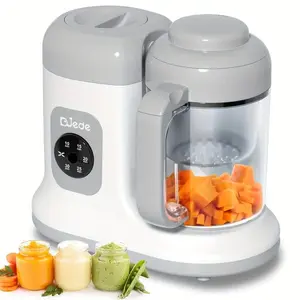 One Button Baby Food Maker Steamer Blender with Auto Cooking and Stirring Make Healthy Homemade Purees in Minutes White