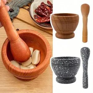 Household grinder, garlic press, garlic mashing, mashing pot, manual mashing medicine jar, garlic mashing stone mortar, essential kitchen tools, Kitchen Gadgets, Kitchenware