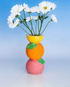 Stacked Citrus Vase
