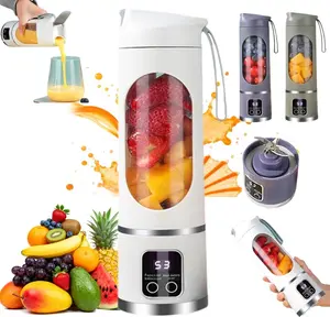 【Summer Vibes】Digital Multimode Juicer Blender - Smart LED Display, USB Rechargeable Portable Blender, Diet-Friendly, Leak Proof Design for Smoothies Liquid Diet, Fresh Juice & Baby Food, Compact Blender Smoothie Blender for Home & Travel