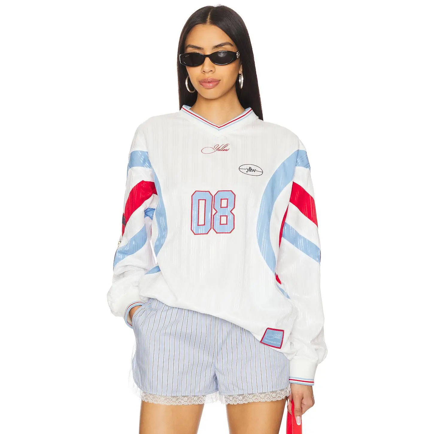 Yellow The Label Serotonin Hockey Jersey in White