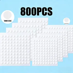 800pcs Foam Round Dot Dual-Sided Adhesive Tape, 3D Craft Foam Tape, 2 Sizes (0.32 Inch & 0.39 Inch), Halloween Christmas Scrapbook Supplies