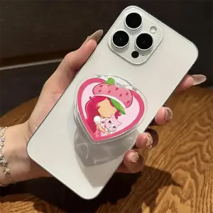 Cute Strawberry Girl Heart Magsafe Phone Grip – Magnetic Pop Socket & Kickstand – Kawaii Gift
