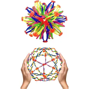 Expandable Breathing Ball for Stress Relief - From 5.5 to 10.2 inch Expandable Ball Sphere with Smooth Edges and Colorful Design - Weatherproof and Odor-Free Breathing Toy for Breathwork ExercisesLLIA