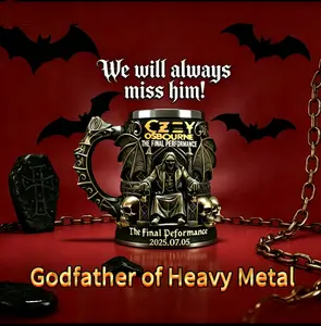 Godfather of Heavy Metal Ozzy The Final Performance 3D Resin Mug Heavy Duty Durable For Coffee Tea Lovers Unique Design Collectible Mug