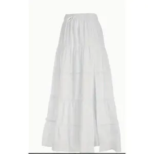 Tashmahall Skirt White, High Slit