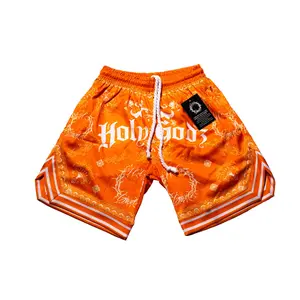HOLY GODZ UNITY BANDANA SHORTS—ORANGE