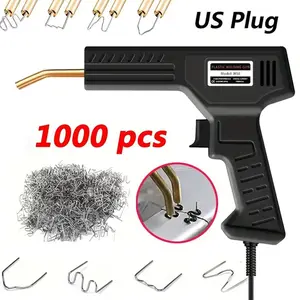 Car Plastic Welding Repair Tool Kit, Durable Plastic Weld Gun with 1000 Staples, Compact Portable Design, Ideal for PVC Material Repair, Roadside Emergencies, Plastic Welder