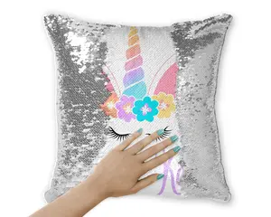 Birthday Gift for Girls - Sequin Pillow - Unicorn Sequin Pillow - Mermaid Pillow- Personalized Sequin Pillow - Unicorn Pillow