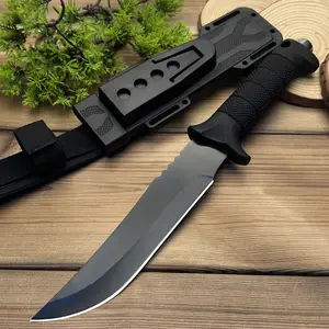 Non-Slip Rubber Handle, and Hard Sheath – Camping Knife for Outdoor, Bushcraft, and EDC