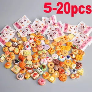 20pcs Resin Food Model Set, Kitchen Decor Sculptures, Creative Desktop Accessories, Holiday Gifts, Home Decoration Items