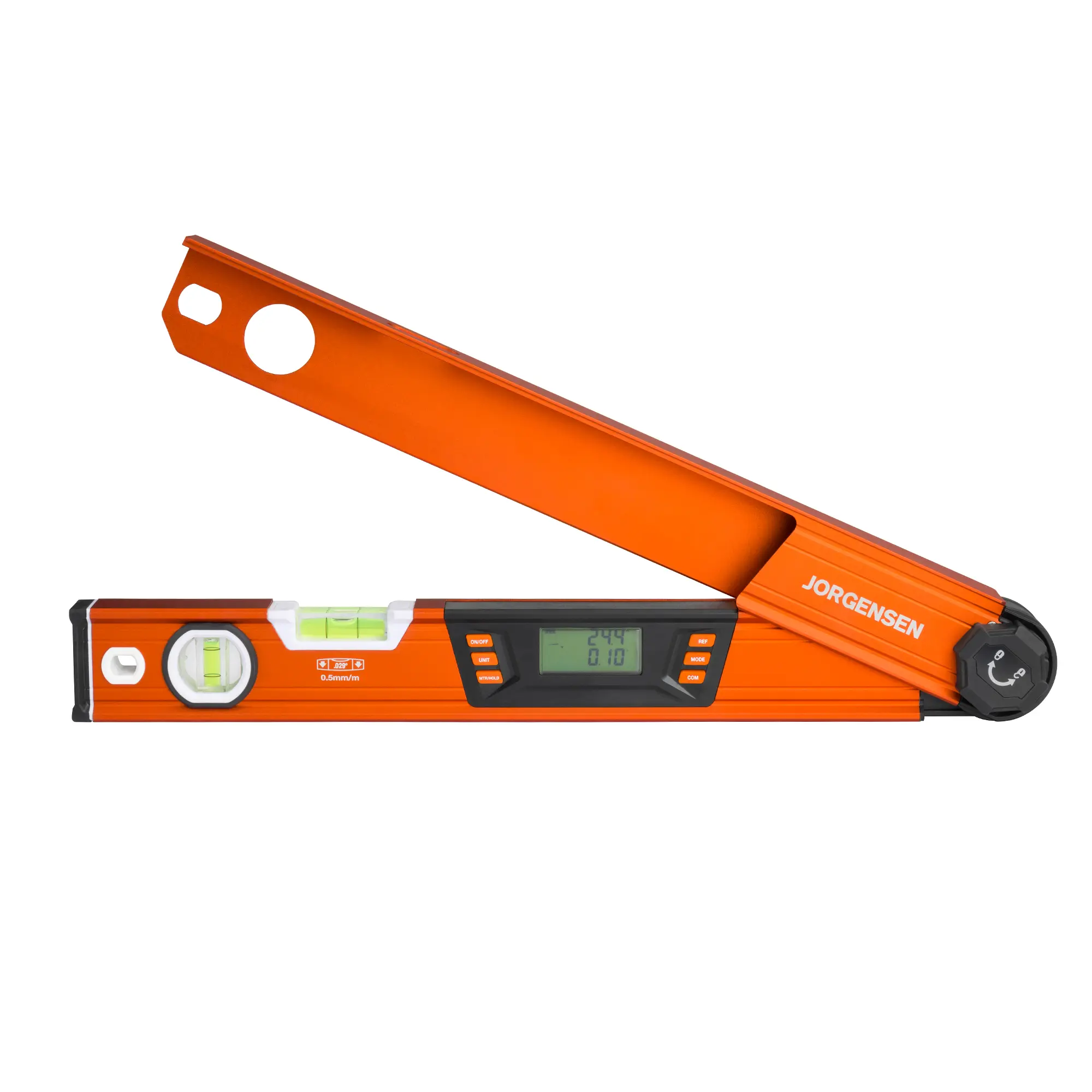 #summersale JORGENSEN Digital Angle Finder, Multi Angle Finder Tool with Backlit LCD, Protractor Digital Level with Horizontal & Vertical Bubble