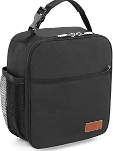 Lunch Box for Men Women Adults, Small Lunchbox for Work Picnic - Reusable Lunch bag Portable Lunch tote, Black