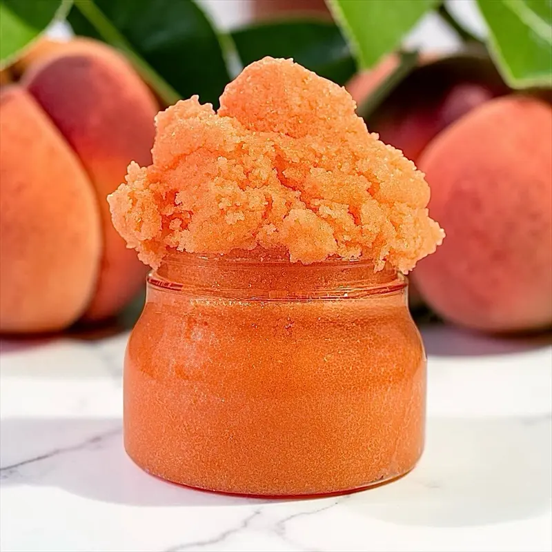 CitrisSan Peach Parade Foaming Sugar Scrub - Daily Packaged Refreshing Exfoliation Sugar Body Scrub for Gentle Smooth-Skin Bath & Body Care, Packaged Body Scrubs