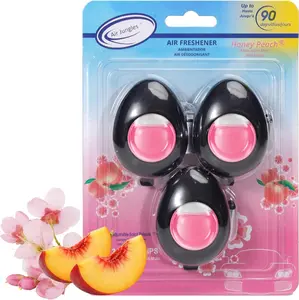 Car Air Freshener Vent Clip  Count, Honey Peach Scent,  ml Each, LongLasting Car Odor Eliminator, Easy ClipOn Design, Up to  Days Freshness for Cars, Trucks, and SUVs