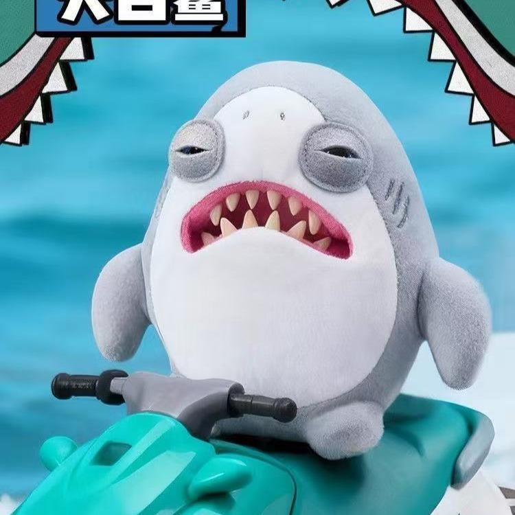 【NEW】Fuggler x JAWS 50th Anniversary Edition Funny Ugly Monster Collectible Toy for Shark Fans