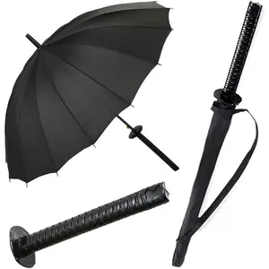 Umbrella Creative Semi-Automatic Katana,Gifts For Cosplay Decoration.Windproof Outdoor Umbrella.Sun Protection Umbrella Black.