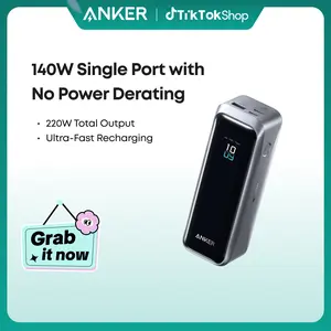 Anker Prime Power Bank, 20,100mAh 3-Port Portable Charger with 220W Max Output, Two-Way Charging, TSA-Approved, App Control, for MacBook, iPhone 17/16 Series, and More (Base Not Included)