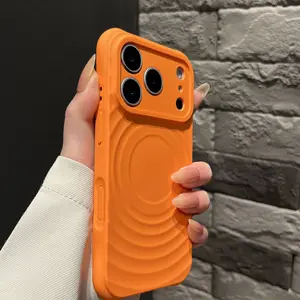 New 4-Corner Wave Silicone Case for iPhone 13 14 15 16 17 Pro Max Pro Air |   Military-Grade Protection |   Smooth Skin-Feel |   MagSafe Compatible Cellphone Protective