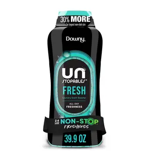 Downy Unstopables In-Wash Deodorizing Laundry Detergent Scent Booster Beads, Fresh Scent, 39.9 oz