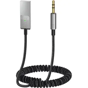 Aux  Adapter 5.3 with -in Microphone CD Quality 10M Transmission  Receiver USB 2.0 to 3.5mm   Kit Auxiliary Incoming Calls Hands-Free   Start Compati