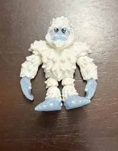 Miniature Yeti Snowman Flexi Collectible Figure — 3D Printed Cryptid Collectible