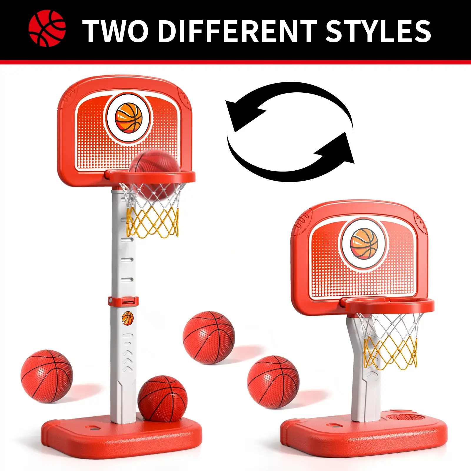 Basketball Hoop Indoor Outdoor Toys Gifts, Swimming Pool Basketball Hoop Outdoor Toys with 4 Balls, Poolside Basketball Game Toys