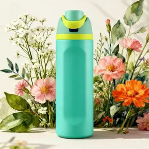 [viva] Leak-Proof 24oz Stainless Steel Thermos Cup With Flip Lid, Double Wall Insulated Travel Mug, Multi-Color, Perfect For Daily Drinks & Gifting