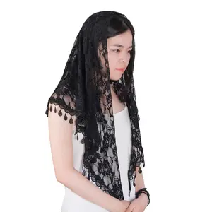 Mass Veil Triangle Mantilla Triangle Lace Infinity Veils Cathedral Head Covering Latin Church Veil Chapel Scarf