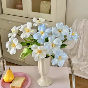 High-Quality PU Feel Brownie Tulip Artificial Flower Living Room Home Decoration Wedding Hall Floral Photography Prop