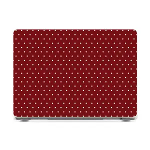 Casely MacBook Case | On the Dot | Maroon Polka Dot Laptop Shell | Snap-on Laptop Shell with Raised Anti-Slip Grip and Bottom Vent Cutouts | Hard Policarbonate Protective Laptop Cover