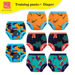 BIG ELEPHANT Kids’ Reusable Training Pants – 8-Pack Cotton Underwear for Toddlers Learning to Potty