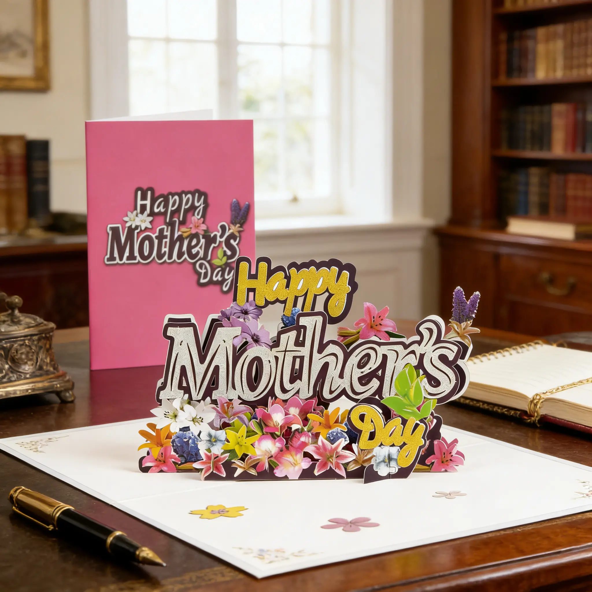 Handmade 3D Pop-Up Greeting Card Assortment with Envelopes - Durable, Elegant Festive Designs for Mother's Day, Birthdays, Anniversaries - Ideal for Family (Home & Party Supplies), Holidays