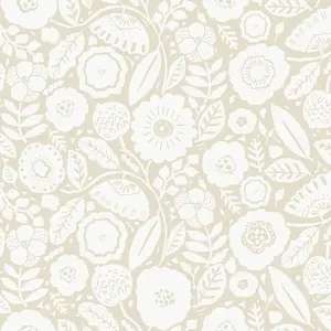 Camille Blossom Linen Wallpaper