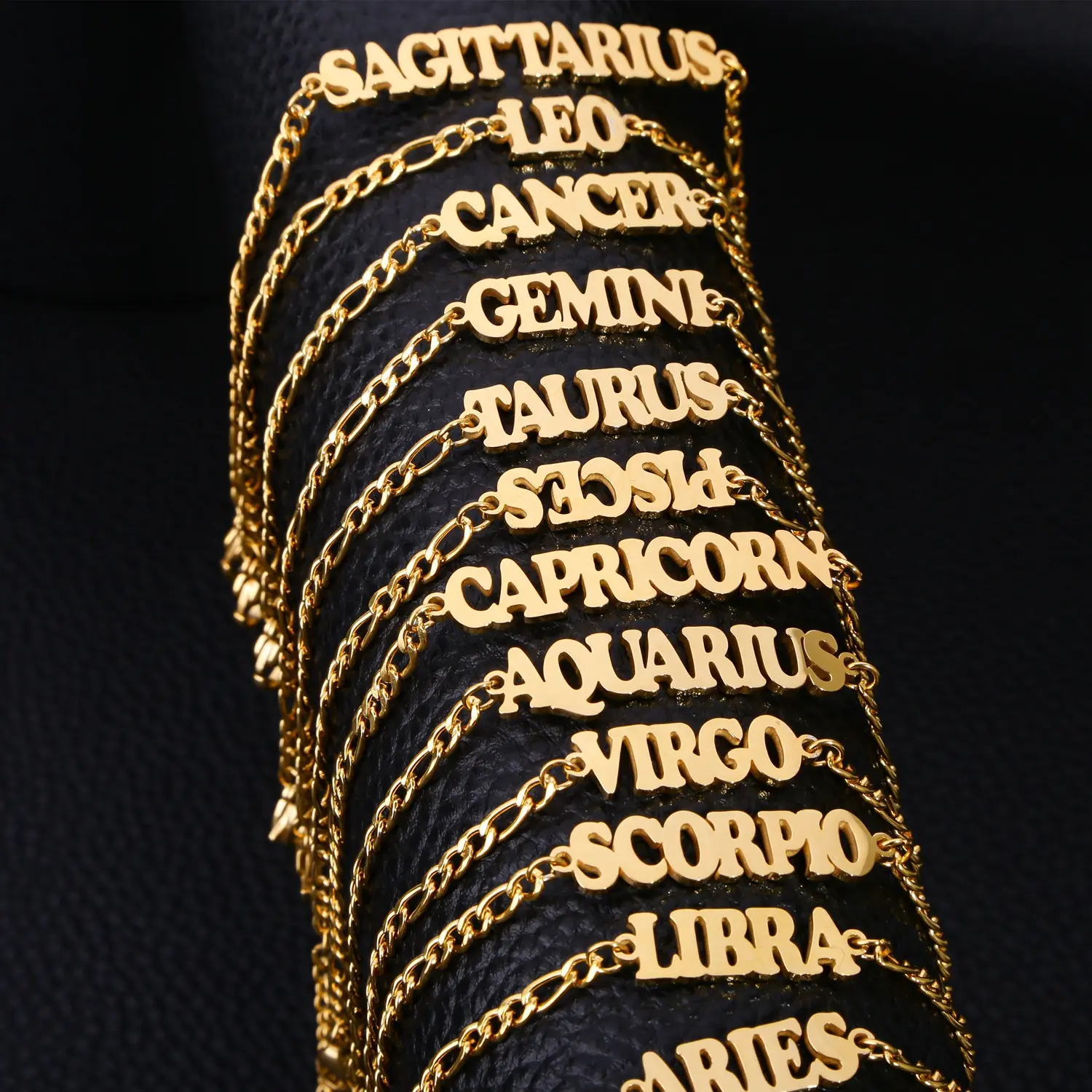 Women's Constellation 3:1 Fergal Chain Jewelry - Hypoallergenic Stainless Steel, Waterproof, English Letter Accents, Daily Golden & Silvery Bracelet & Footchains