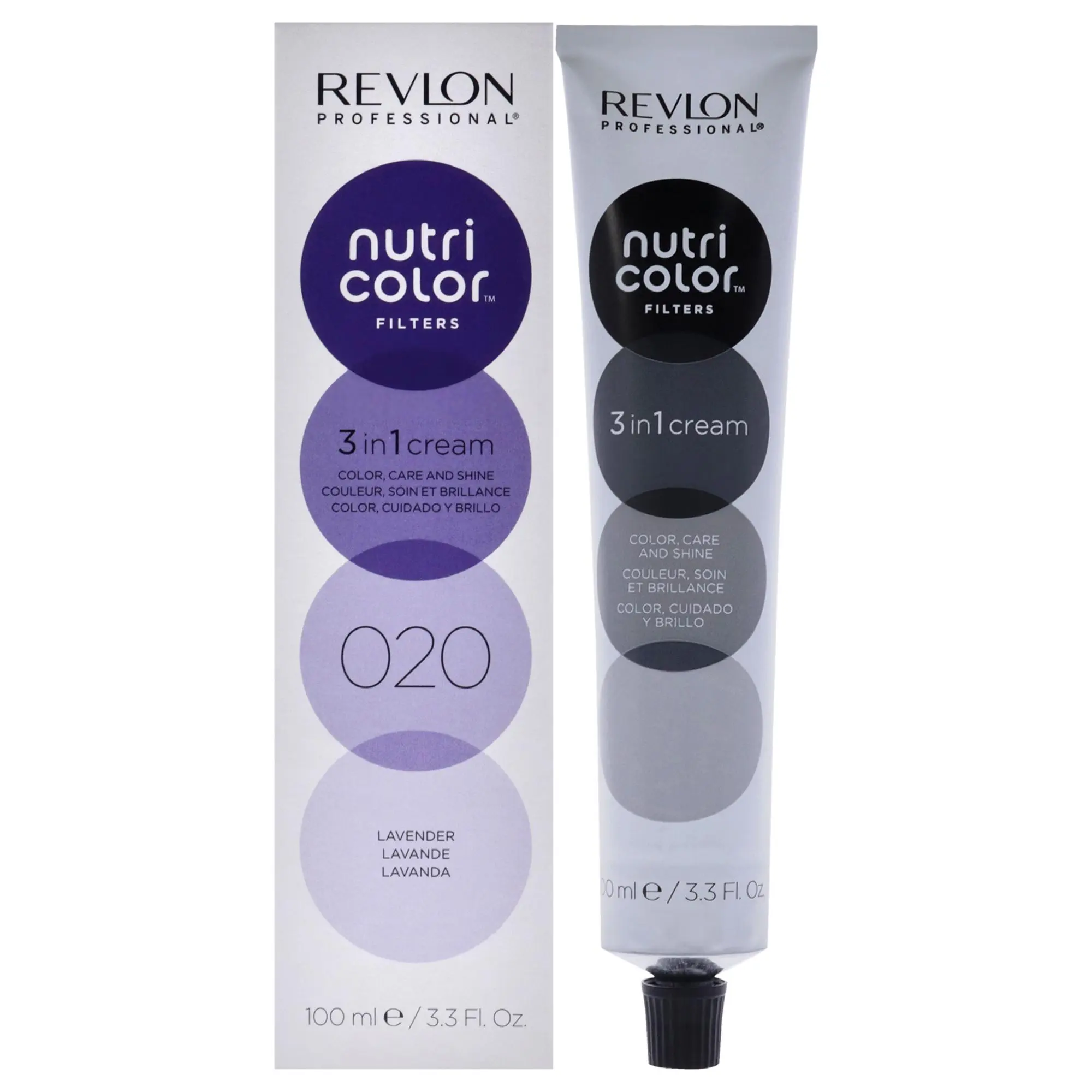Revlon Nutri Color Cream - 020 Lavender, Unisex Hair Color, 3.3 fl oz
